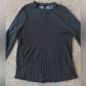 Adrianna Papell Black and White Polka Dot Blouse